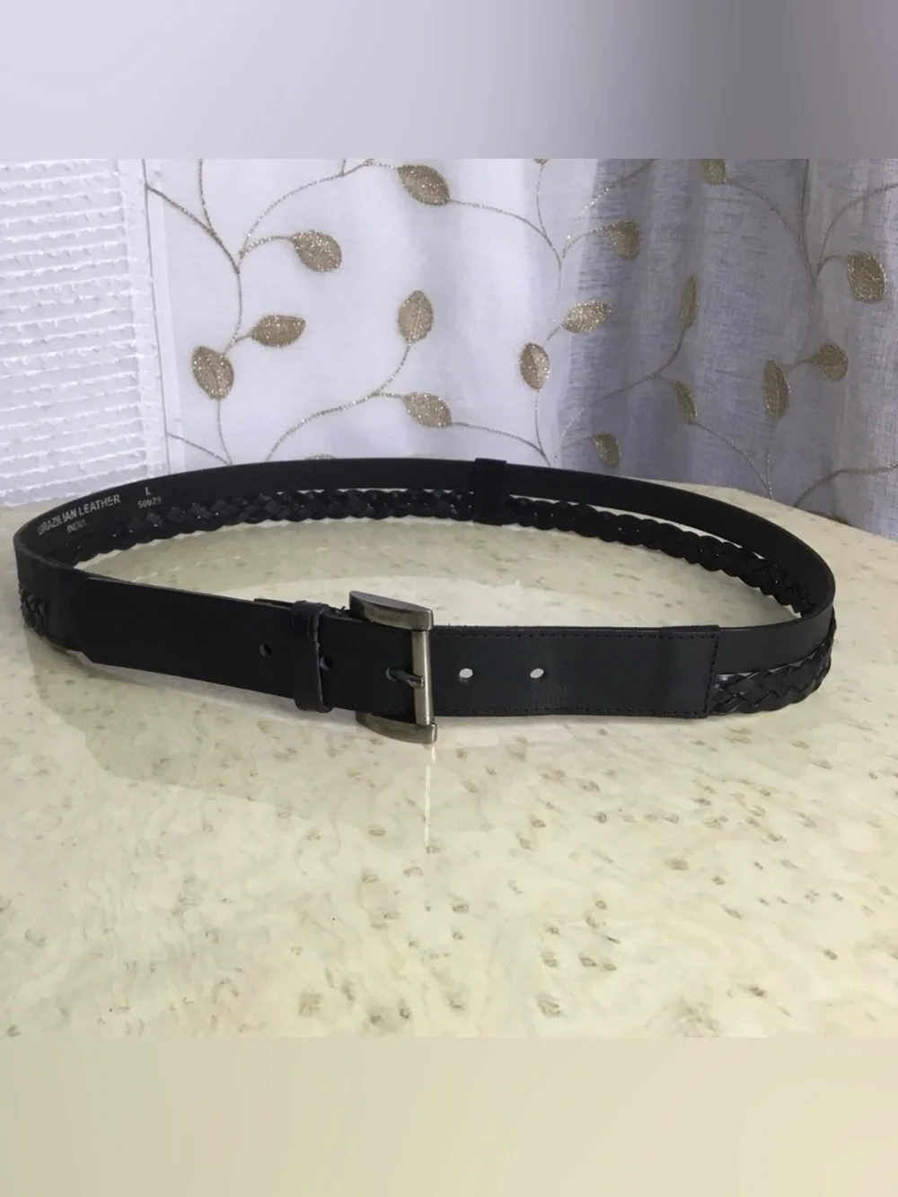 Brazilian Leather Braided Belt